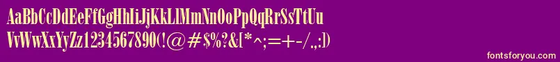 ObeliskRegular Font – Yellow Fonts on Purple Background