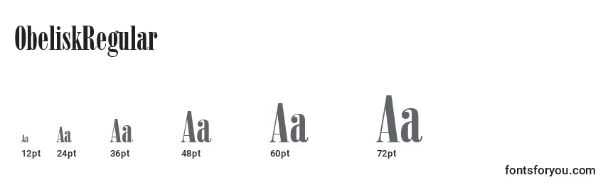 ObeliskRegular Font Sizes