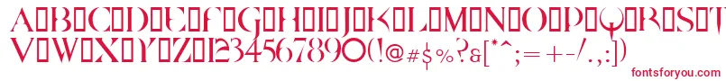 フォントQuake – 白い背景に赤い文字