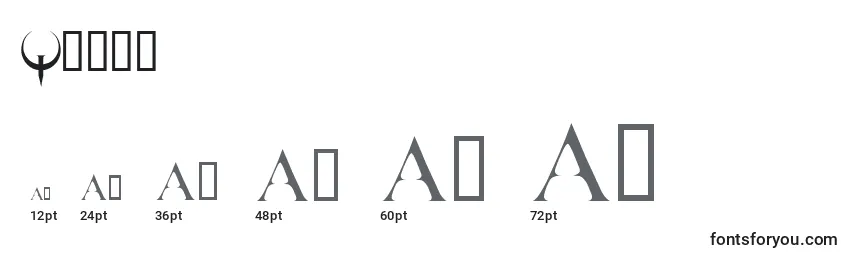 Размеры шрифта Quake