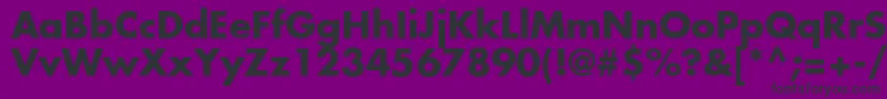 AgFuturaBold-fontti – mustat fontit violetilla taustalla