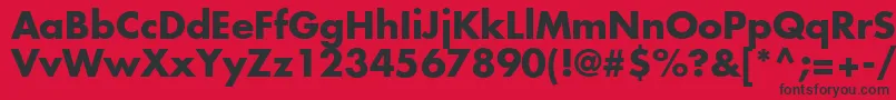 AgFuturaBold Font – Black Fonts on Red Background