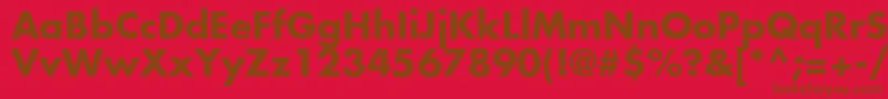 AgFuturaBold Font – Brown Fonts on Red Background