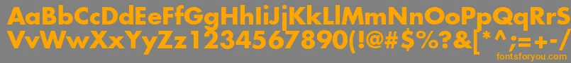 AgFuturaBold Font – Orange Fonts on Gray Background