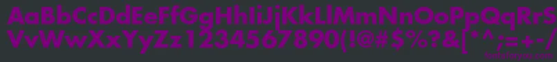 AgFuturaBold Font – Purple Fonts on Black Background