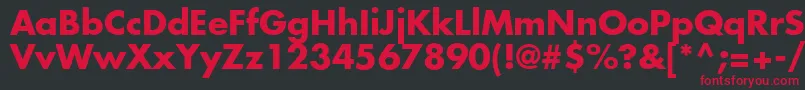 AgFuturaBold Font – Red Fonts on Black Background