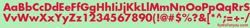 AgFuturaBold Font – Red Fonts on Green Background