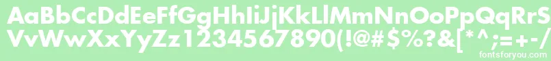 AgFuturaBold Font – White Fonts on Green Background