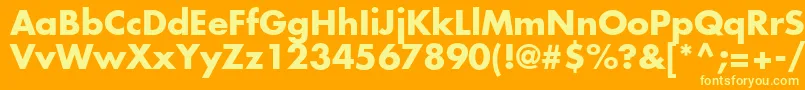 AgFuturaBold Font – Yellow Fonts on Orange Background