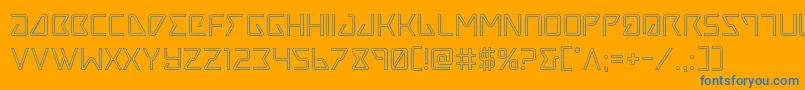 Tracerout Font – Blue Fonts on Orange Background
