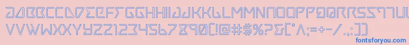 Tracerout Font – Blue Fonts on Pink Background