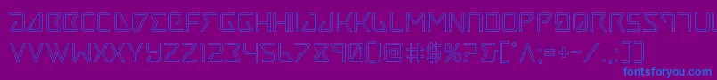 Tracerout Font – Blue Fonts on Purple Background