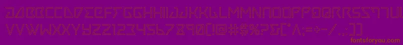 Tracerout Font – Brown Fonts on Purple Background