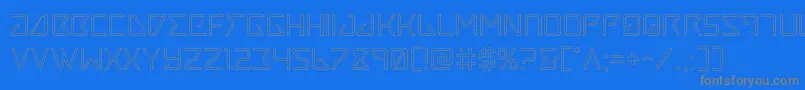 Tracerout Font – Gray Fonts on Blue Background