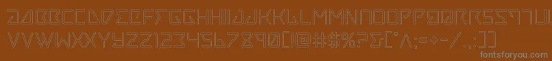Шрифт Tracerout – серые шрифты на коричневом фоне