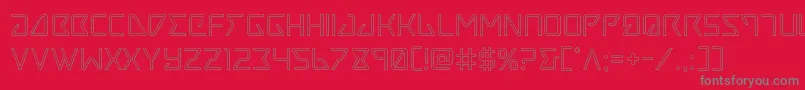 Tracerout Font – Gray Fonts on Red Background