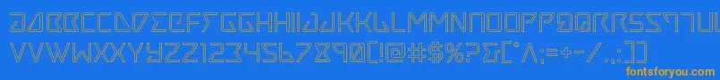 Fonte Tracerout – fontes laranjas em um fundo azul