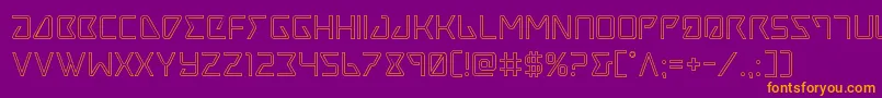 Tracerout Font – Orange Fonts on Purple Background