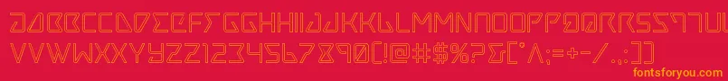 Tracerout Font – Orange Fonts on Red Background