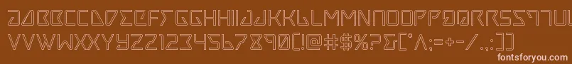 Czcionka Tracerout – różowe czcionki na brązowym tle