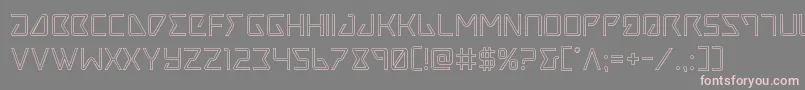 Czcionka Tracerout – różowe czcionki na szarym tle