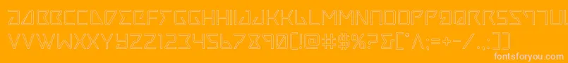 Tracerout Font – Pink Fonts on Orange Background