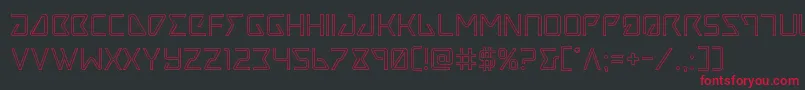 Tracerout Font – Red Fonts on Black Background