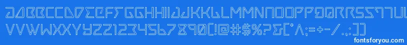 Шрифт Tracerout – белые шрифты на синем фоне