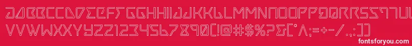 Tracerout Font – White Fonts on Red Background