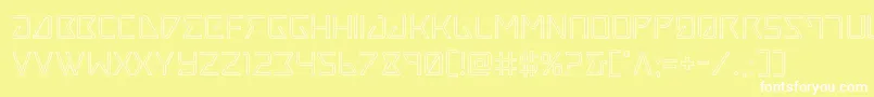 Tracerout Font – White Fonts on Yellow Background