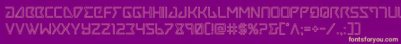 Tracerout Font – Yellow Fonts on Purple Background