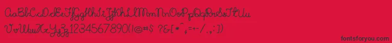 Police MikelisBold – polices noires sur fond rouge