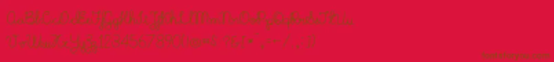MikelisBold Font – Brown Fonts on Red Background