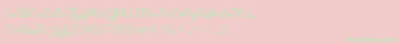 MikelisBold Font – Green Fonts on Pink Background