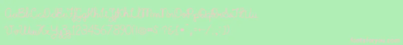MikelisBold Font – Pink Fonts on Green Background