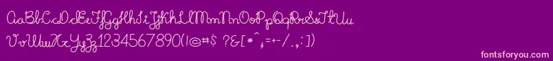 MikelisBold Font – Pink Fonts on Purple Background