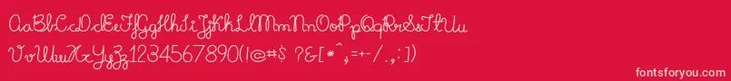 MikelisBold Font – Pink Fonts on Red Background