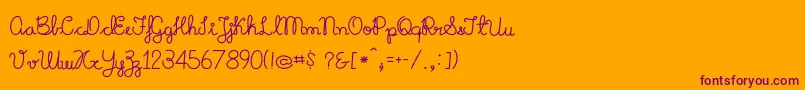 Police MikelisBold – polices violettes sur fond orange