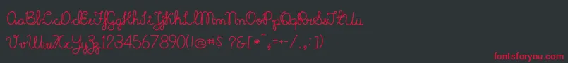 フォントMikelisBold – 黒い背景に赤い文字