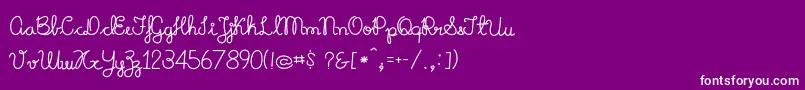 MikelisBold Font – White Fonts on Purple Background