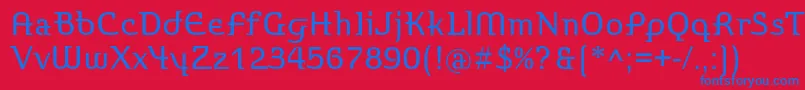 Stroganovc Font – Blue Fonts on Red Background