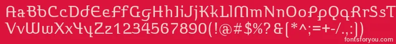 Stroganovc Font – Pink Fonts on Red Background