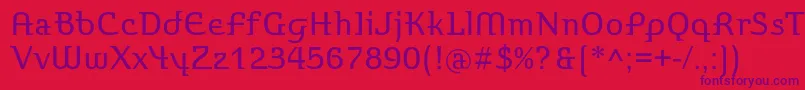 Stroganovc-Schriftart – Violette Schriften auf rotem Hintergrund