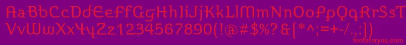 Stroganovc Font – Red Fonts on Purple Background