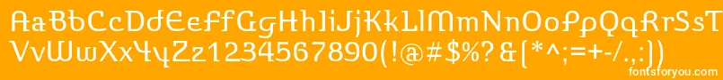 Stroganovc Font – White Fonts on Orange Background