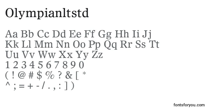 Fuente Olympianltstd - alfabeto, números, caracteres especiales