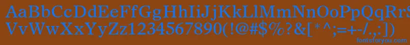 Olympianltstd Font – Blue Fonts on Brown Background