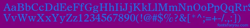 Olympianltstd Font – Blue Fonts on Purple Background