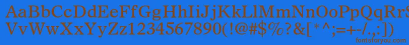 Olympianltstd Font – Brown Fonts on Blue Background
