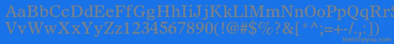 Olympianltstd Font – Gray Fonts on Blue Background